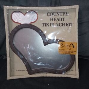 Vintage Country Heart Tin Punch New In Package